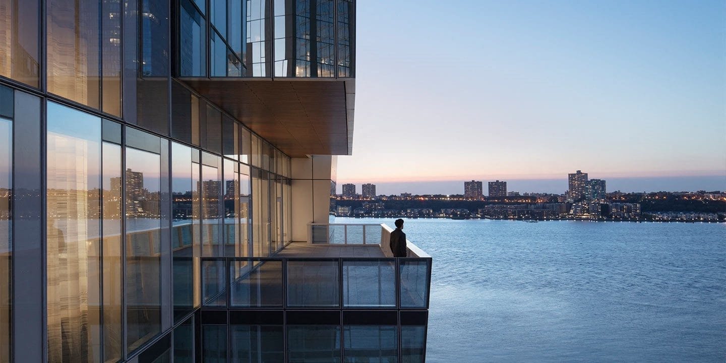 Taking in the waterfront view at Waterline Square, 675 West 59th New York, NY 10069